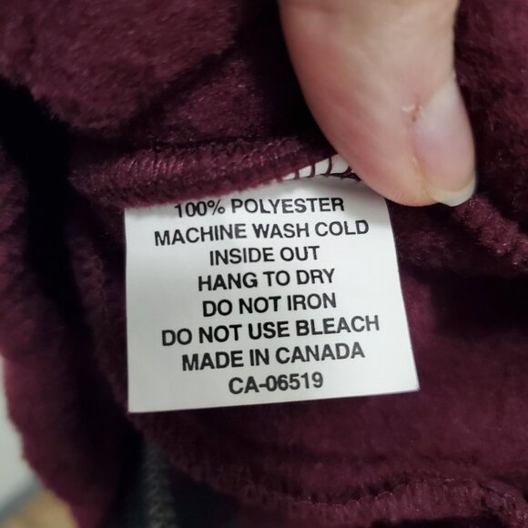 Kelly Sport Women's Vintage Burgundy Zip Front Fleece Vest Made in Canada Sz‎ S - Picture 4 of 5